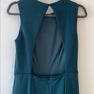 Backless ASOS midi dress in dark green US 6